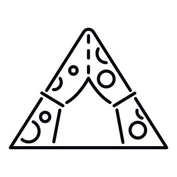 A triangle with a pizza on it vector