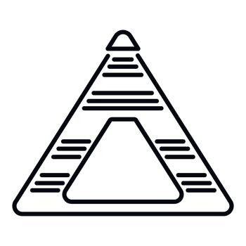 resumen triángulo línea icono moderno símbolo diseño vector