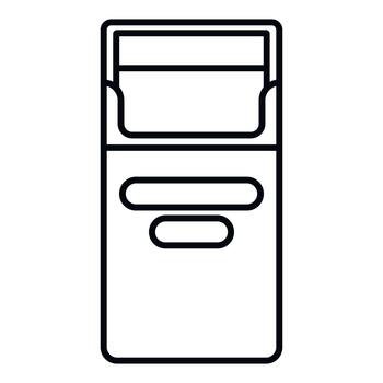Postbox line icon showing mail delivery concept vector