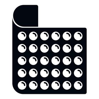 Bubble wrap sheet protecting fragile shipping objects vector