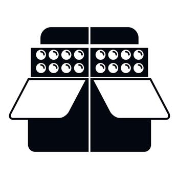 abierto caja de cartón caja conteniendo múltiple ligero bombillas vector