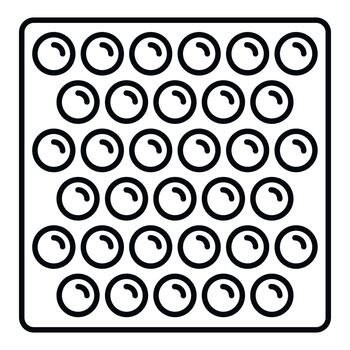 Fidget toy pop it bubble game icon vector