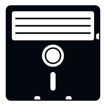 Floppy disk icon symbolizing saving digital data vector