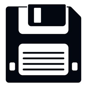 Floppy disk storage old computer save icon vector