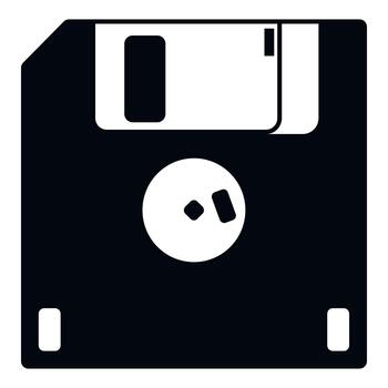 Floppy disk icon symbolizing data save and storage vector