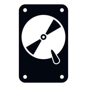 Hard disk drive storing digital data icon vector