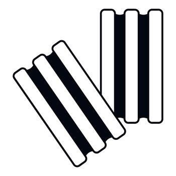 Mafalde pasta icon illustrating italian food concept vector