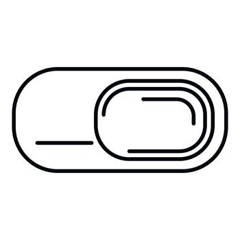 User interface toggle switch line art icon vector