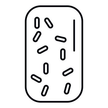 Microbes within container icon representing bacteria concept vector