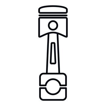 Piston connecting rod engine part icon vector