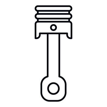 Piston engine component line art icon vector