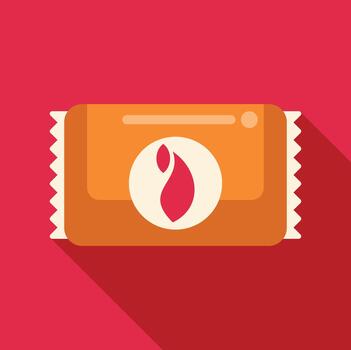 Spicy sauce packet condiment for adding flavor vector