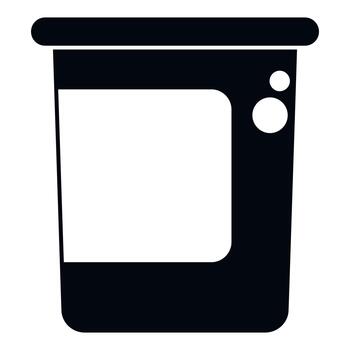 Yogurt cup container icon simple graphic design vector