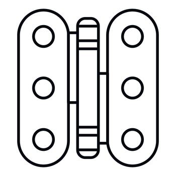 Door hinge icon illustrating hardware and mechanism concepts vector