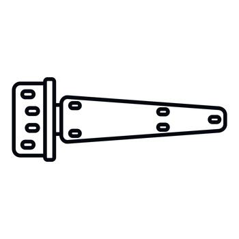 Strap hinge connecting mechanism outline style icon vector