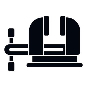 Bench vise gripping tool for workshop tasks vector