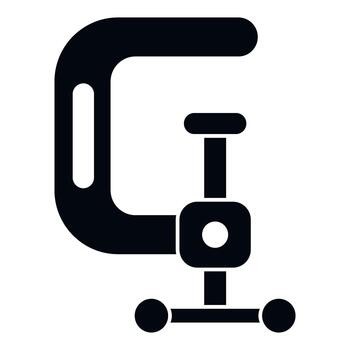 C clamp tool holding object with strong compression vector