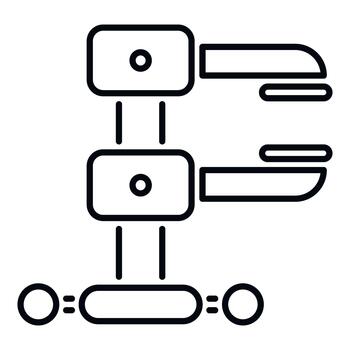 flujo de trabajo proceso diagrama con conectando elementos icono vector