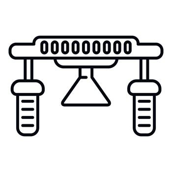 Laboratory equipment separating liquids using a centrifuge line icon vector