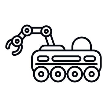 espacio vagabundo robot explorador extraterrestre superficie tecnología vector