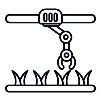 robótico brazo automatizando inteligente agricultura agricultura proceso vector