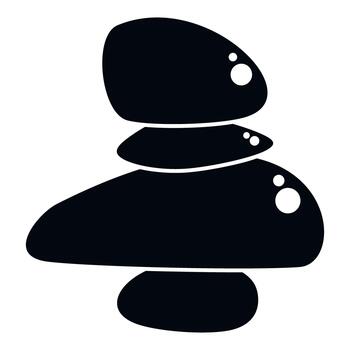 Stacked balancing stones creating a balanced pile vector