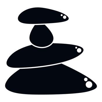 apilado equilibrio guijarros creando un zen icono vector