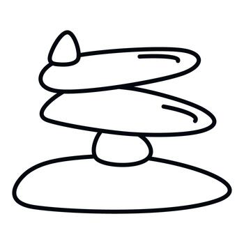 apilado equilibrio piedras creando un zen composición vector