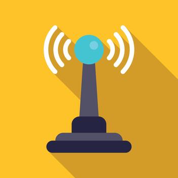Wireless antenna transmitting signal for network communication services vector