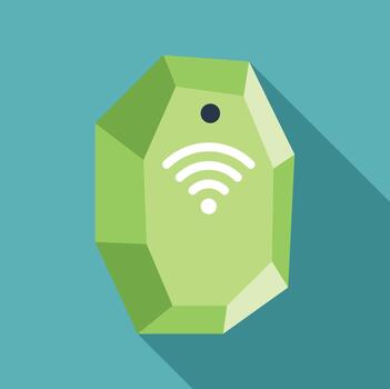 Wireless key fob concept broadcasting connection signal vector