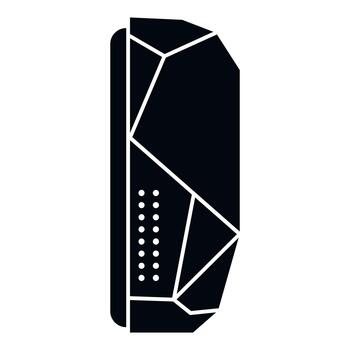 moderno negro geométrico computadora caso tecnología icono vector