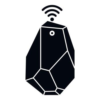 Key fob gps tracker sending wireless signal icon vector