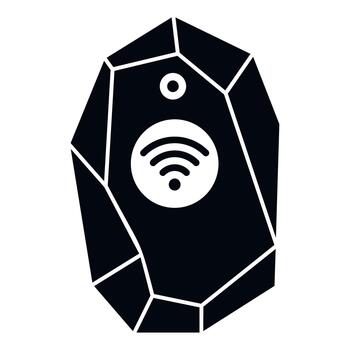 Smart stone key finder tracker wireless icon vector