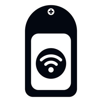 Wireless tracker concept with wi fi symbol icon vector