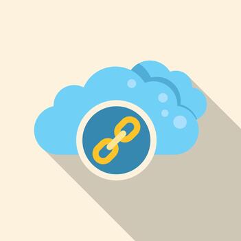 nube informática datos red enlace web conexión vector