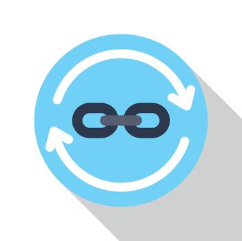 Backlink refresh icon for search engine optimization vector