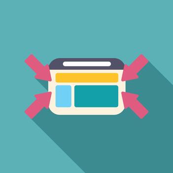 sitio web navegador ventana ajustando para sensible diseño vector