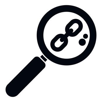 aumentador vaso buscando para enlace conexión en línea vector