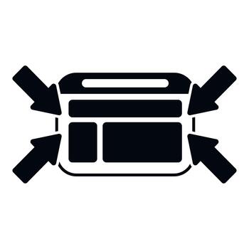 Website window minimizing content icon vector