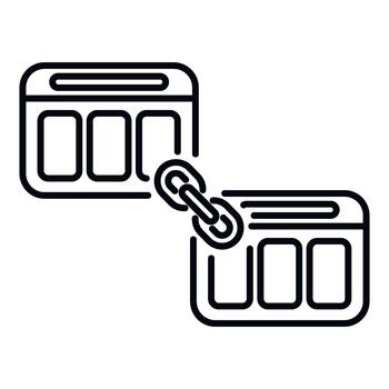 sitios web enlace juntos, demostración Internet vínculo de retroceso y seo concepto vector