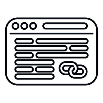 Website browser showing backlink optimization and seo concept vector