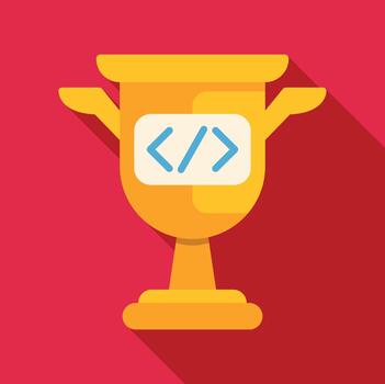 codificación competencia premio representando programación éxito vector