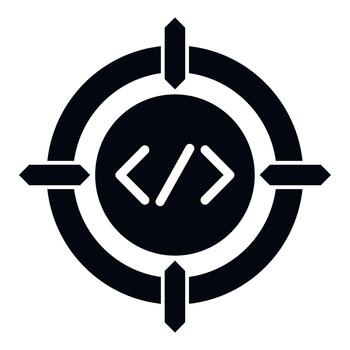 focalización web desarrollo código para programación metas vector