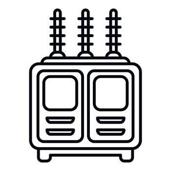 eléctrico transformador mudado voltaje para poder industria vector