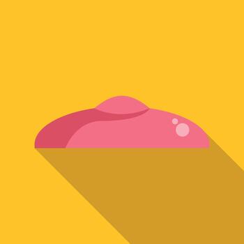 Pink monster blob with long shadow icon vector