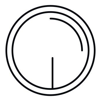 Minimalist countdown clock timer line art icon vector