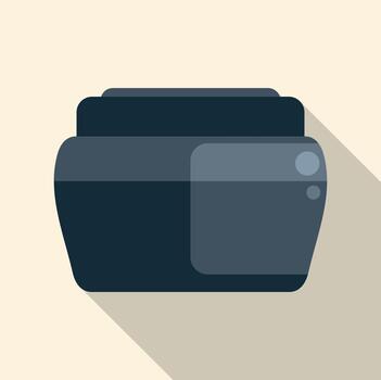 Flat design printer icon on light background vector