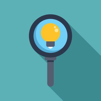 aumentador vaso hallazgo ligero bulbo idea y solución vector