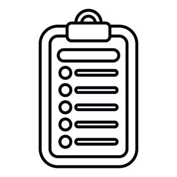 Clipboard showing checklist document and task list vector