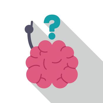 Brain experiencing confusion searching for an idea or solution vector